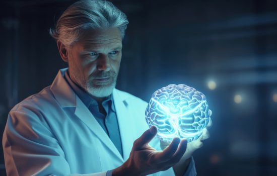 Blue tumor reveals Alzheimer disease in human brain generated by artificial intelligence